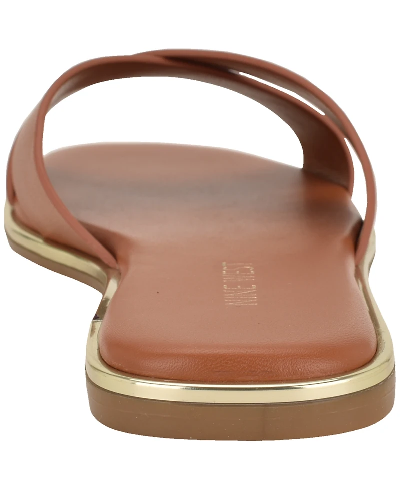 Nine West Women's Edeny Criss-Cross Flat Slip-On Sandals