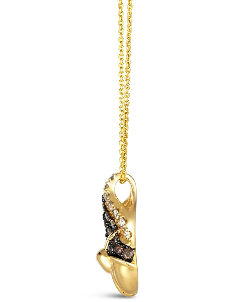 Le Vian Nude Diamond ( 0.15 ct. t.w.) & Chocolate Diamond (0.67 ct. t.w.) Ombre Pendant Necklace in 14k Honey Gold