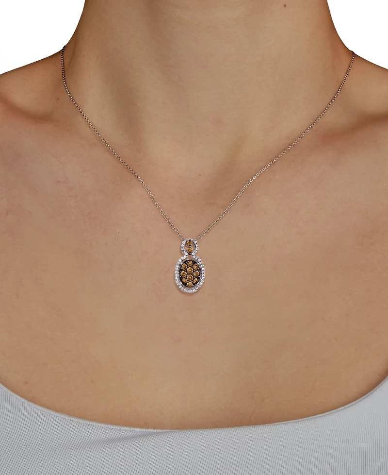 Le Vian Vanilla Diamond (0.19 ct. t.w.) & Chocolate Diamond (0.49 ct. t.w.) Pendant Necklace in 14k Vanilla Gold