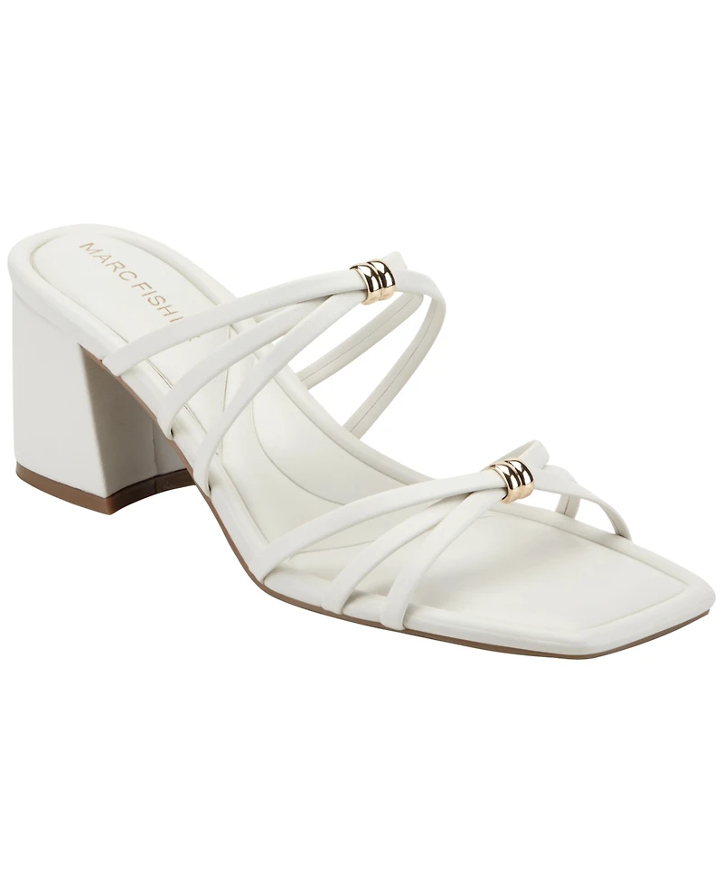 Marc Fisher Women's Gabber Strappy Block Heel Dress Sandals