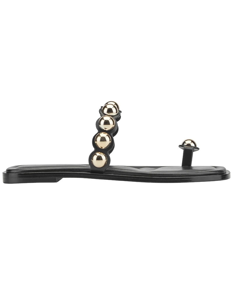 Marc Fisher Women's Zaby Ornamented Toe Ring Flat Sandals