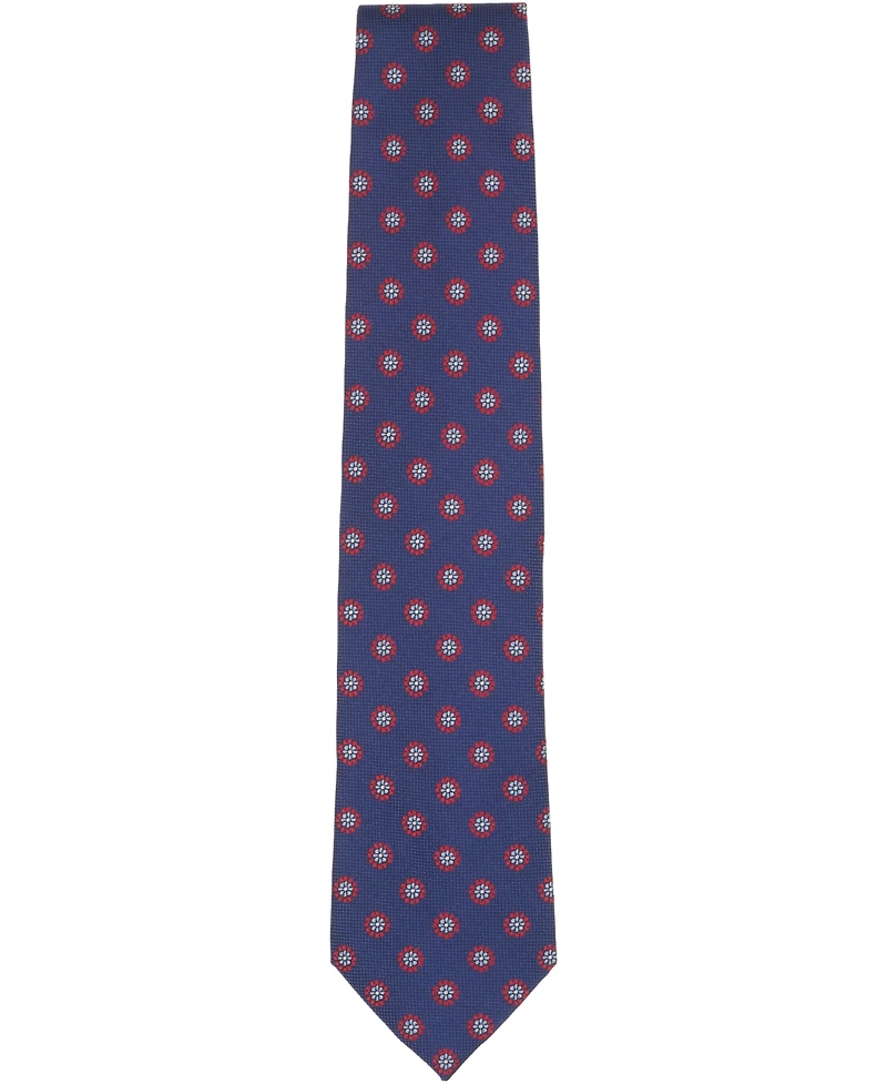 B by Brooks Brothers Men's Basket Double Flower Pattern Tie
