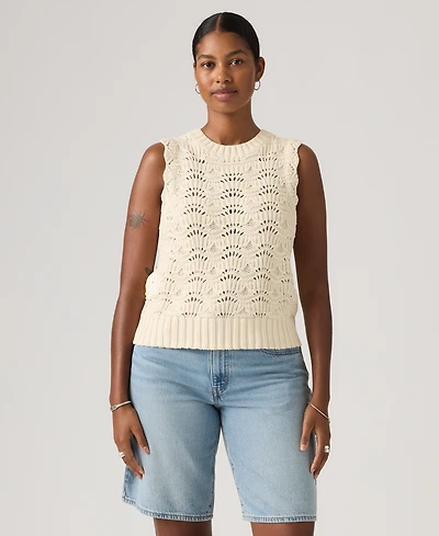 Levi's Women's Sleeveless Crochet Tank Top