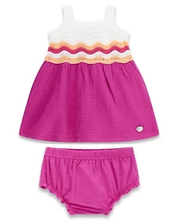 Guess Baby Girls' Sleeveless Crochet Dress and Matching Bloomer