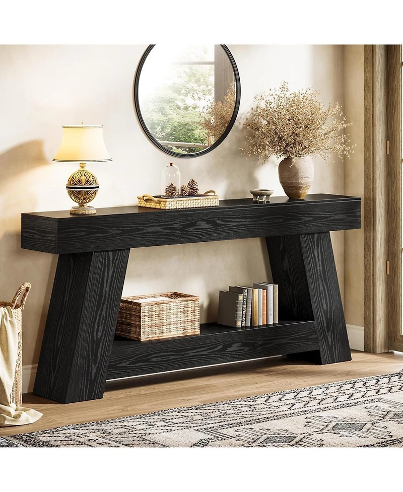 Tribesigns 70.9 Inch Long Console Tables, Farmhouse Entryway Table with Storage