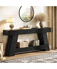 Tribesigns 70.9 Inch Long Console Tables, Farmhouse Entryway Table with Storage