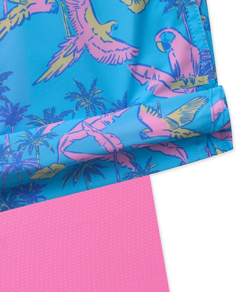 Chubbies Boys' 7-20 The Great Pink Sharks Flock Parties Swim Trunk