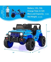 Mecale 12V Kids Ride-on Jeep Car with 2.4 G Remote Control