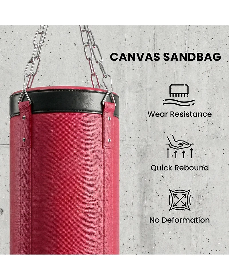 Soozier 72.8"-90.9" Adjustable Freesding Punching Bag with Sd,