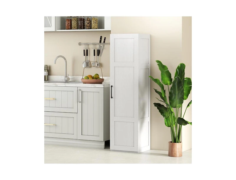 Slickblue 4-Shelf Tall Storage Cabinet for Bathroom and Living Room