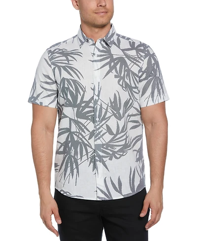 Cubavera Men's Textured Fern Print Shirt