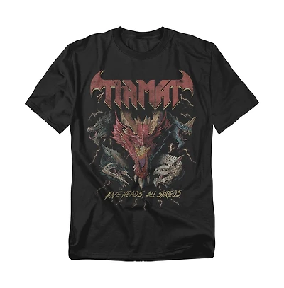 D&D Men's Dungeons And Dragons Tiamat 5 Heads Dragon T-Shirt