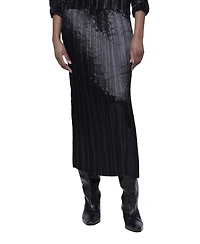 Leem Women's Fitted Plisse Skirt