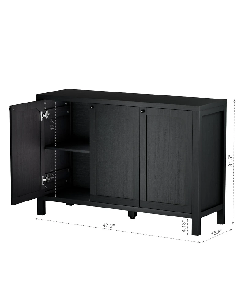 Sugift Modern Sideboard Buffet Cabinet Tv Media Console with Storage for Living Room Hallway Entryway