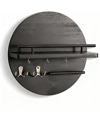 Yigii Home Decor, Wall Decorative Key & Mail Holder with Hooks, Shelf, and Organizer