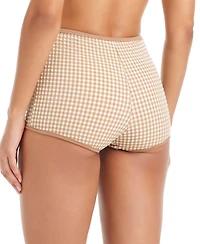Sanctuary Women's Check Me Out Moderate-Coverage Swim Boy Shorts