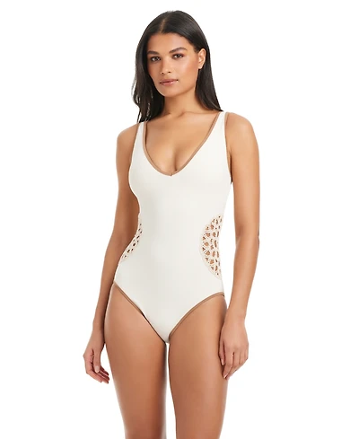 Sanctuary Women's Beachy-Keen V-Neck One-Piece Swimsuit