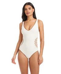 Sanctuary Women's Beachy-Keen V-Neck One-Piece Swimsuit