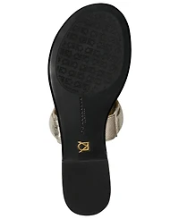 Donna Karan New York Women's Velvet Flat Thong Sandals