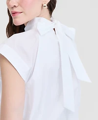 On 34th Women's Cotton High-Neck Bubble Top, Macy's Exclusive