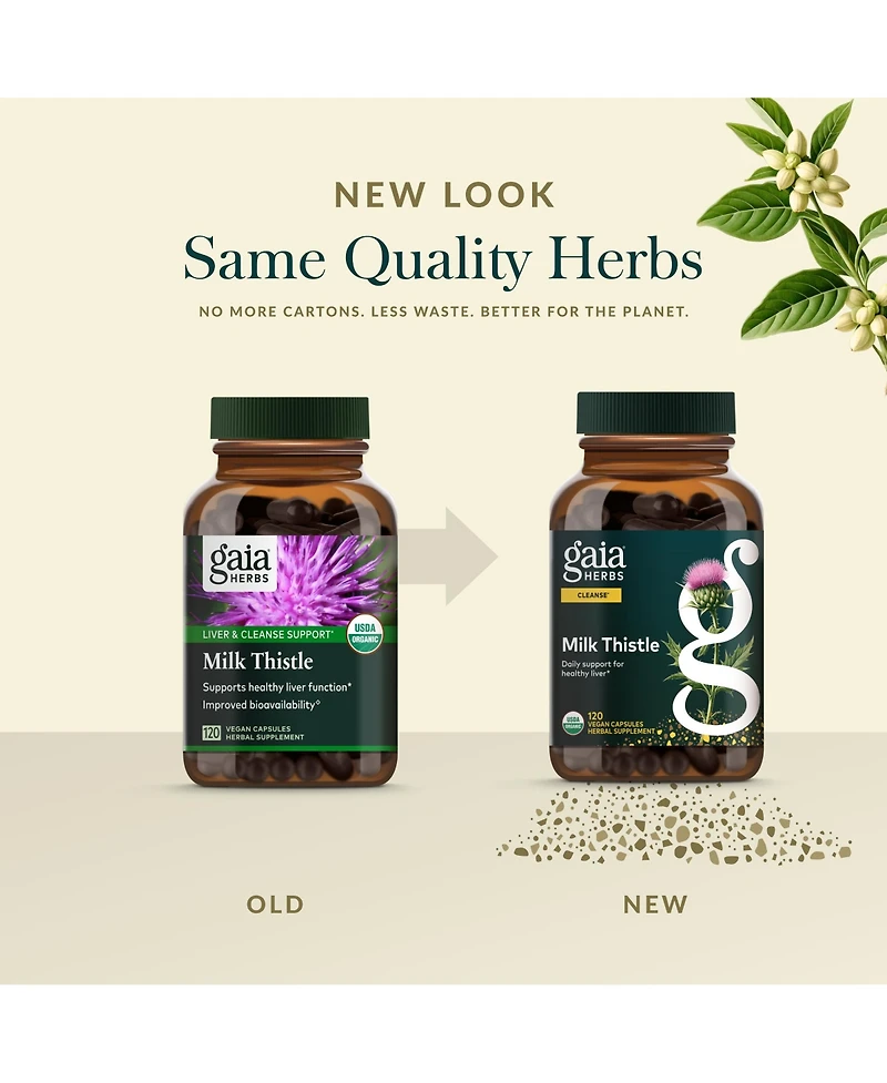 Gaia Herbs Milk Thistle Seed - Liver Supplement & Cleanse Support for Maintaining Healthy Liver Function - With Milk Thistle Seed Extract