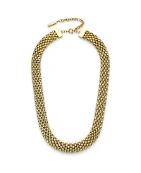 Olivia Burton Women's Chequerboard Link Gold Tone Stainless Steel Necklace