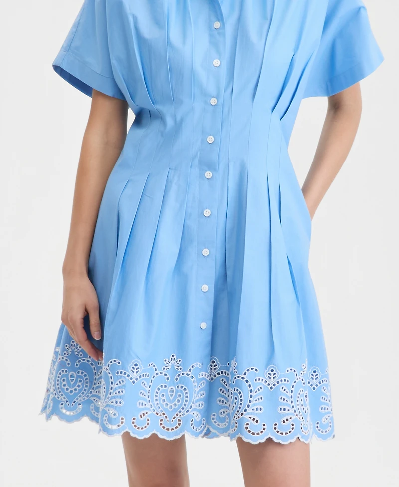 On 34th Women's Cutwork-Hem Mini Shirtdress, Macy's Exclusive