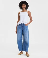 On 34th Women's Cotton Layered Ruffled-Hem Woven Mix Tank Top, Macy's Exclusive
