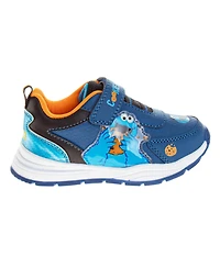 Sesame Street Toddler Cookie Monster Light Up Hook & Loop Fashion Sneaker