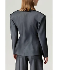 Nocturne Women's Structured Padded High-Neck Jacket