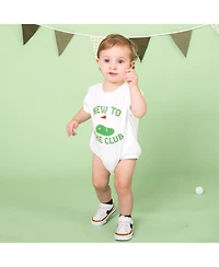 Sweet Wink Baby Boys New To The Club Patch Short Sleeve Romper