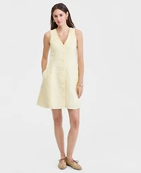On 34th Women's Linen-Blend V-Neck Mini Dress, Macy's Exclusive
