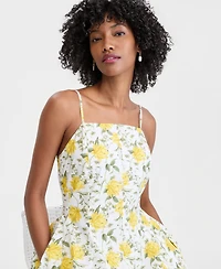 On 34th Women's Square-Neck Seamed Fit & Flare Midi Dress, Macy's Exclusive