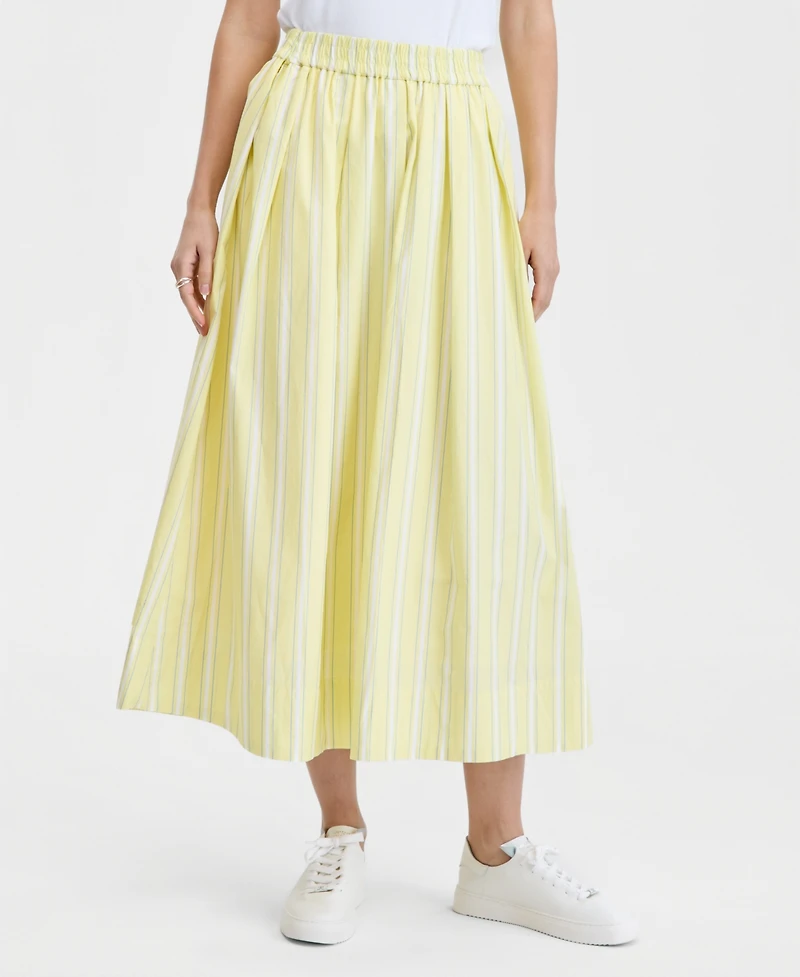On 34th Women's Pull-On Poplin Midi Skirt, Macy's Exclusive