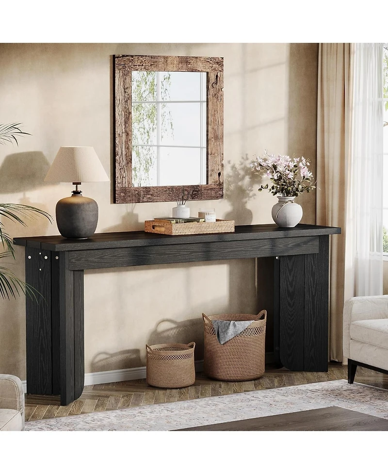 Tribesigns 70.9-Inch Long Tv Stand, Farmhouse Sofa Console Table with Widened Tabletop