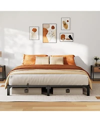 gaomon Bed Frame King Size, 8 Inch Metal Platform, No Screws Needed, No Box Spring Needed, Heavy Duty, 800 Lbs Capacity, Tool-Free Assembly