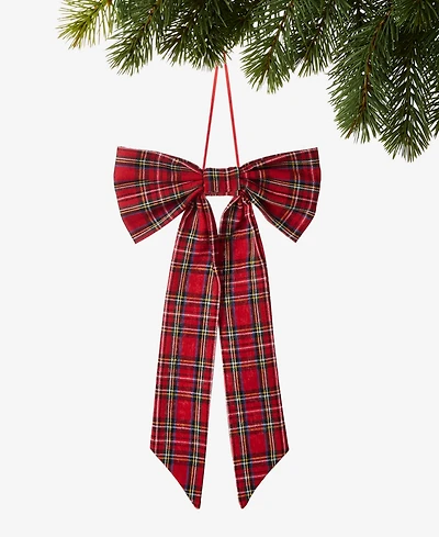 Holiday Lane Cozy Cabin Fabric Bow Ornament, Macy's Exclusive