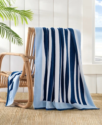 The Beach House Frame Stripe Cotton Towel, 40" x 70"