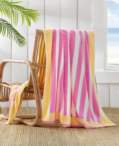 The Beach House Frame Stripe Cotton Beach Towel, 40" x 70"