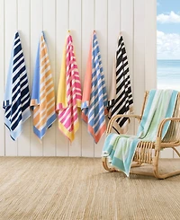 The Beach House Frame Stripe Cotton Beach Towel, 40" x 70"