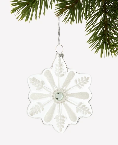 Holiday Lane Iced Delight Snowflake Ornament, Macy's Exclusive