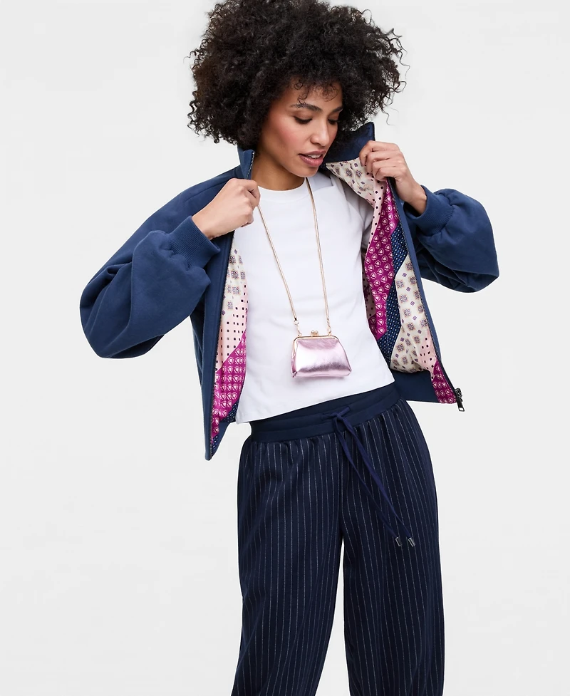 Women's Reversible Bomber Jacket, Macy's Exclusive- Molly Rogers Capsule Collection