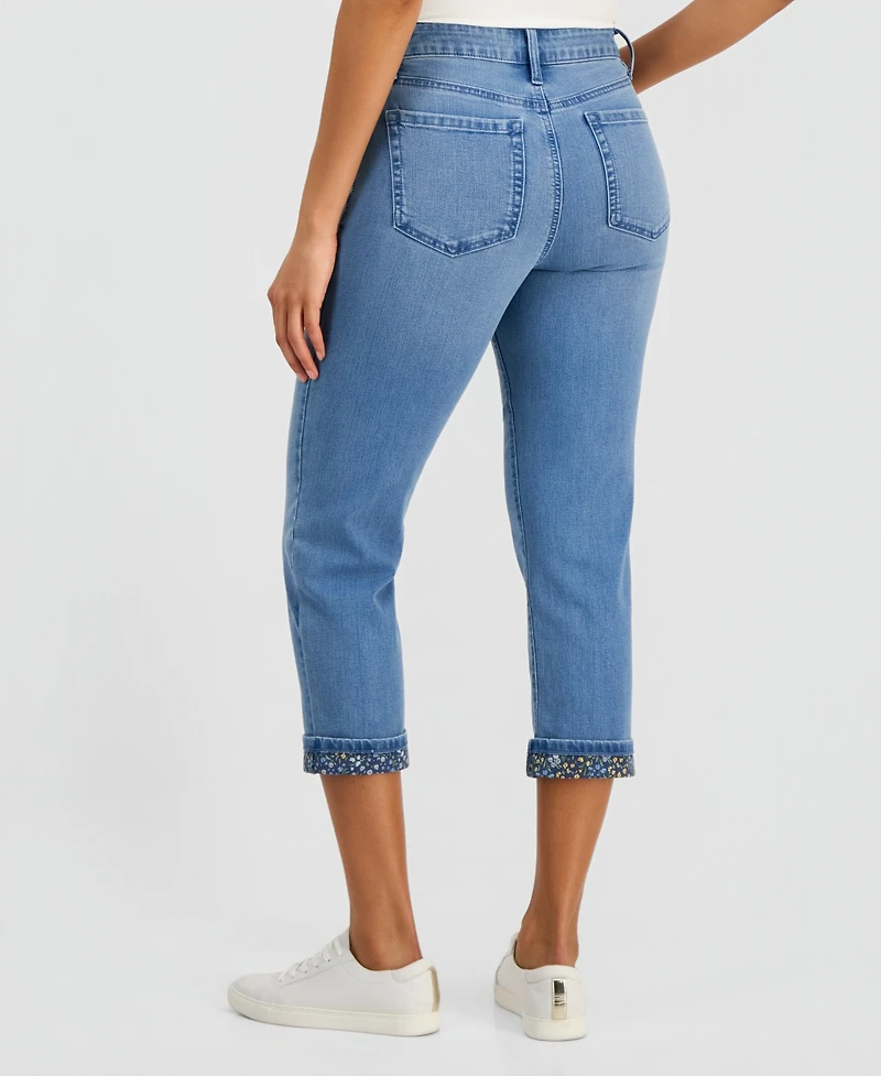 Style & Co Women's Mid-Rise Curvy Capri Jeans, Macy's Exclusive