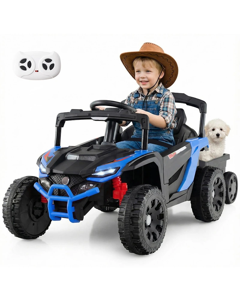 Slickblue 12V Electric Ride On Tractor with Parent Remote for Kids