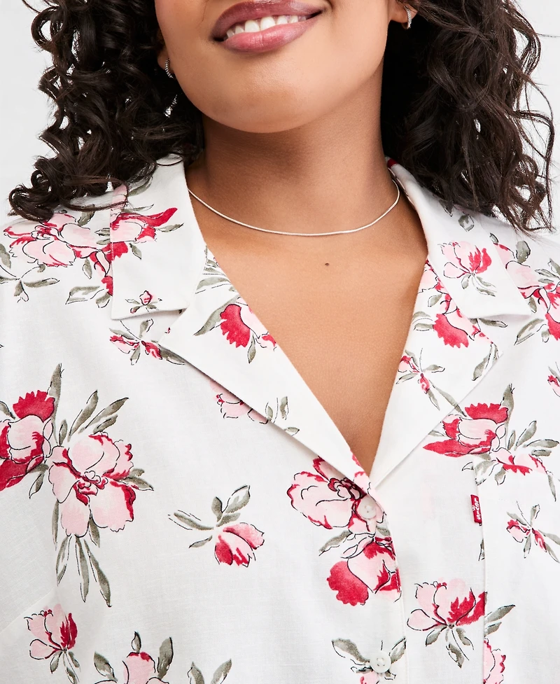 Levi's Plus Bennie Button-Up Camp Cotton Shirt