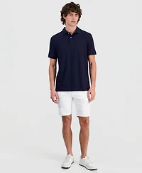 Guess Men's Jacquard Flower Polo Button-Up Shirt