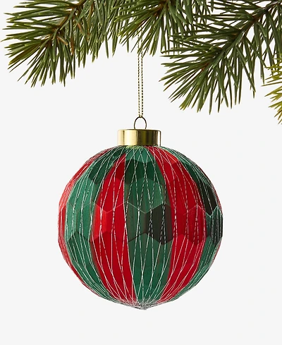 Holiday Lane Cozy Cabin Ball Ornament, Macy's Exclusive