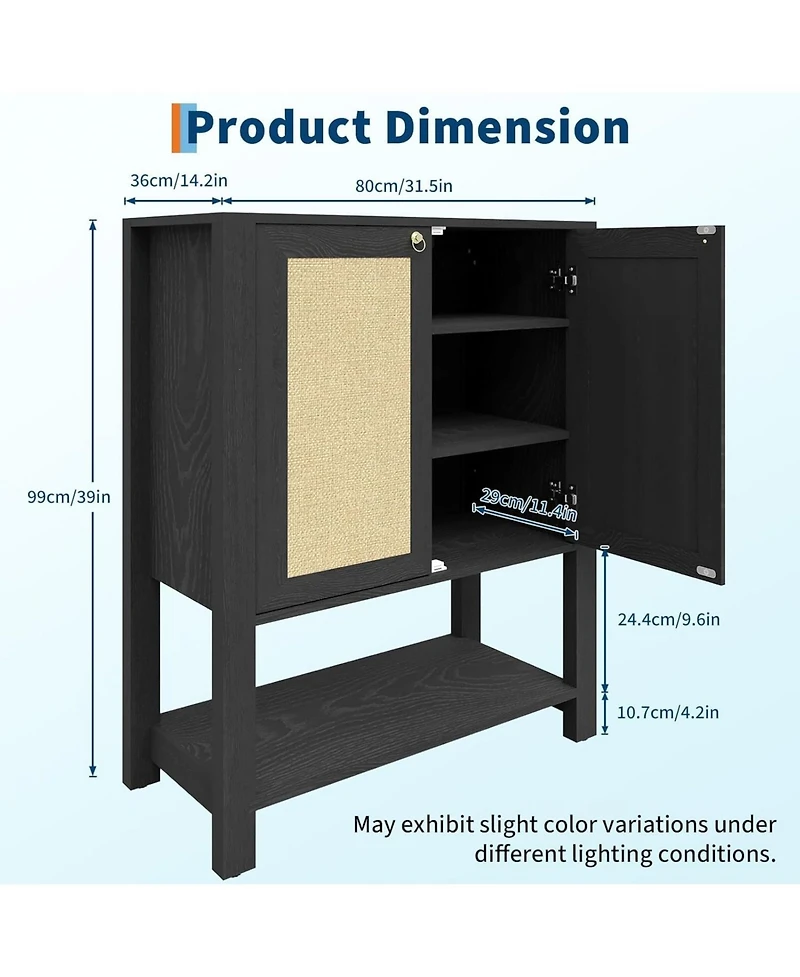 gaomon Farmhouse Shoe Cabinet with Storage 5-Tier Shoe Cabinet with Storage Shelves and Doors Tall Shoe Rack Organizer for Entryway Living Room Closet