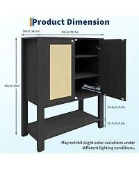 gaomon Farmhouse Shoe Cabinet with Storage 5-Tier Shoe Cabinet with Storage Shelves and Doors Tall Shoe Rack Organizer for Entryway Living Room Closet