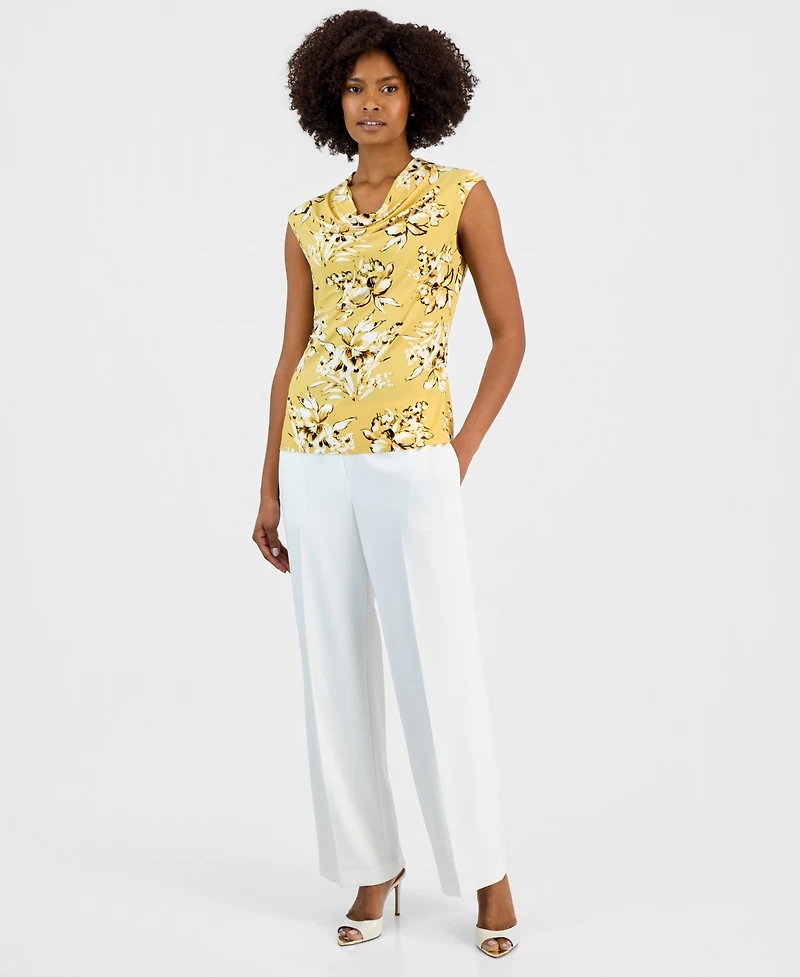 Kasper Women's Sleeveless Cowlneck Top